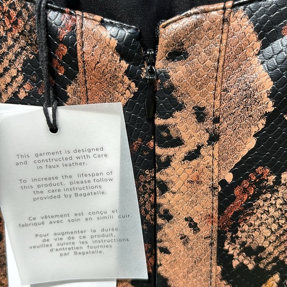 7 For All Mankind Faux Leather snakeskin Dress Sleeveless Midi. XS NWTs - Picture 15 of 17